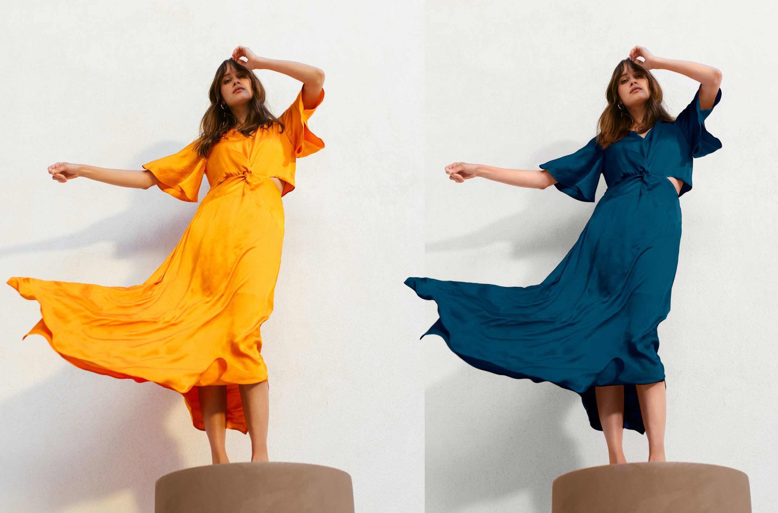 Exemple de retouche des chromies de vêtements